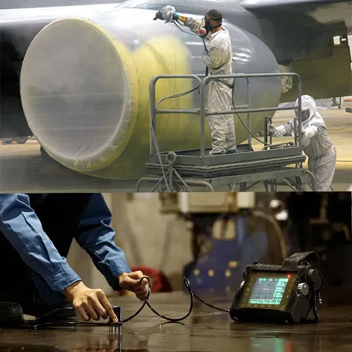 بازرسی غیر مخرب سرویس رنگ‌ آمیزی بدنه هواپیما